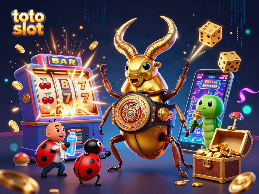 Menggandakan kemenangan di toto slot dengan simbol beruntung pada mesin slot meriah.