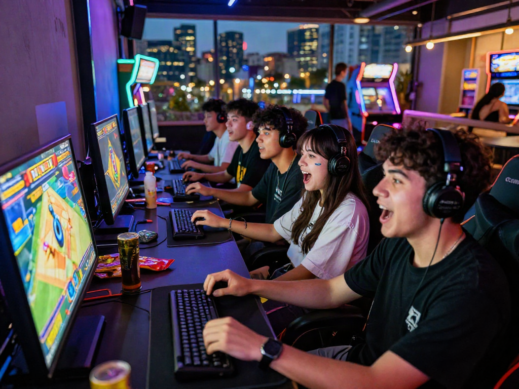 Experience the excitement of bro138 slot login link alternatif with friends in a lively urban gaming scene.