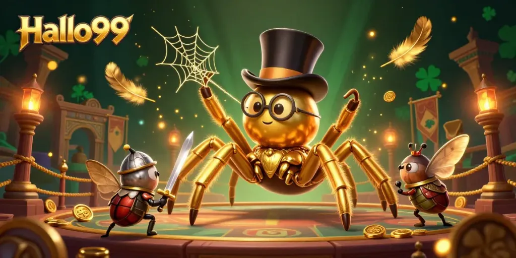 Engage in thrilling gameplay at Halo99 with vibrant casino elements and animated characters.