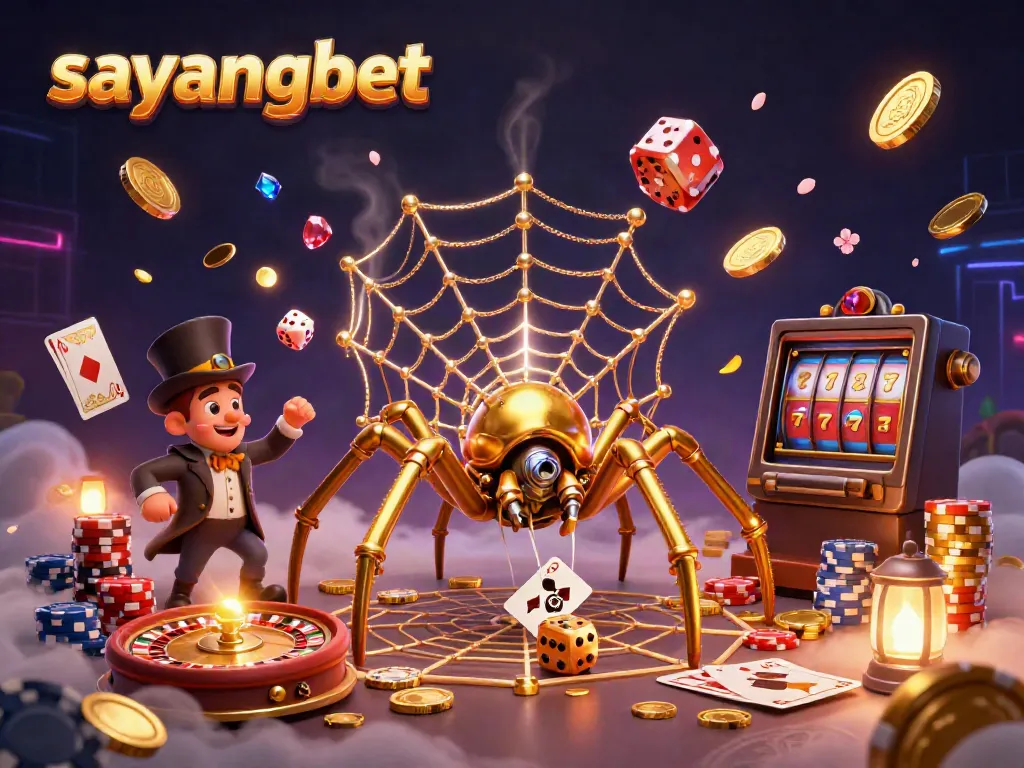Experience the thrill of gameplay with sayangbet's vibrant 3D steampunk casino scene rich with dynamic elements.