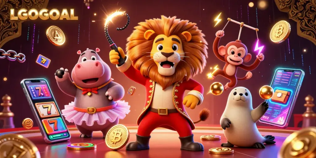 Experience thrilling gambling at LGOGOAL with colorful characters and vibrant game elements.