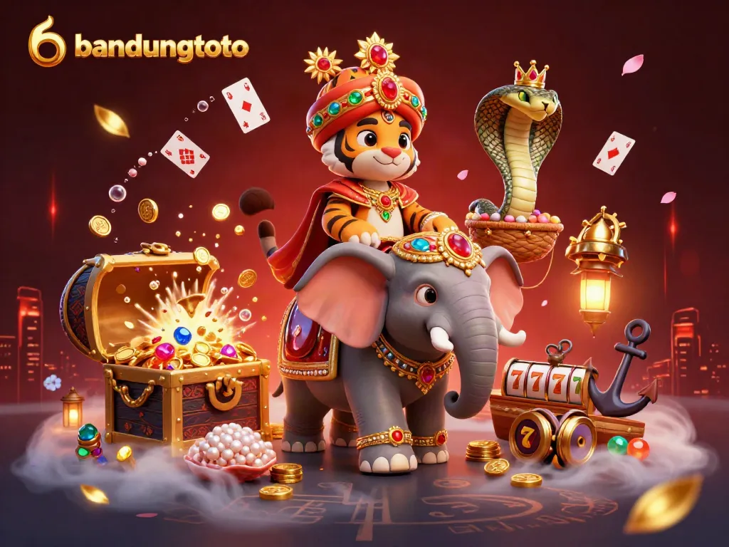 Experience the thrill of bandungtoto with a vibrant 3D casino illustration highlighting winning moments.