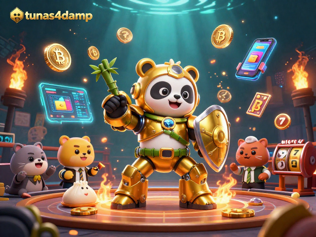 Experience thrilling action like tunas4damp with animated characters and vibrant casino elements.